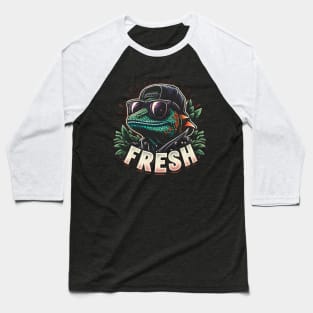 Fresh Gecko | Cool Gecko | Punk Gecko Baseball T-Shirt